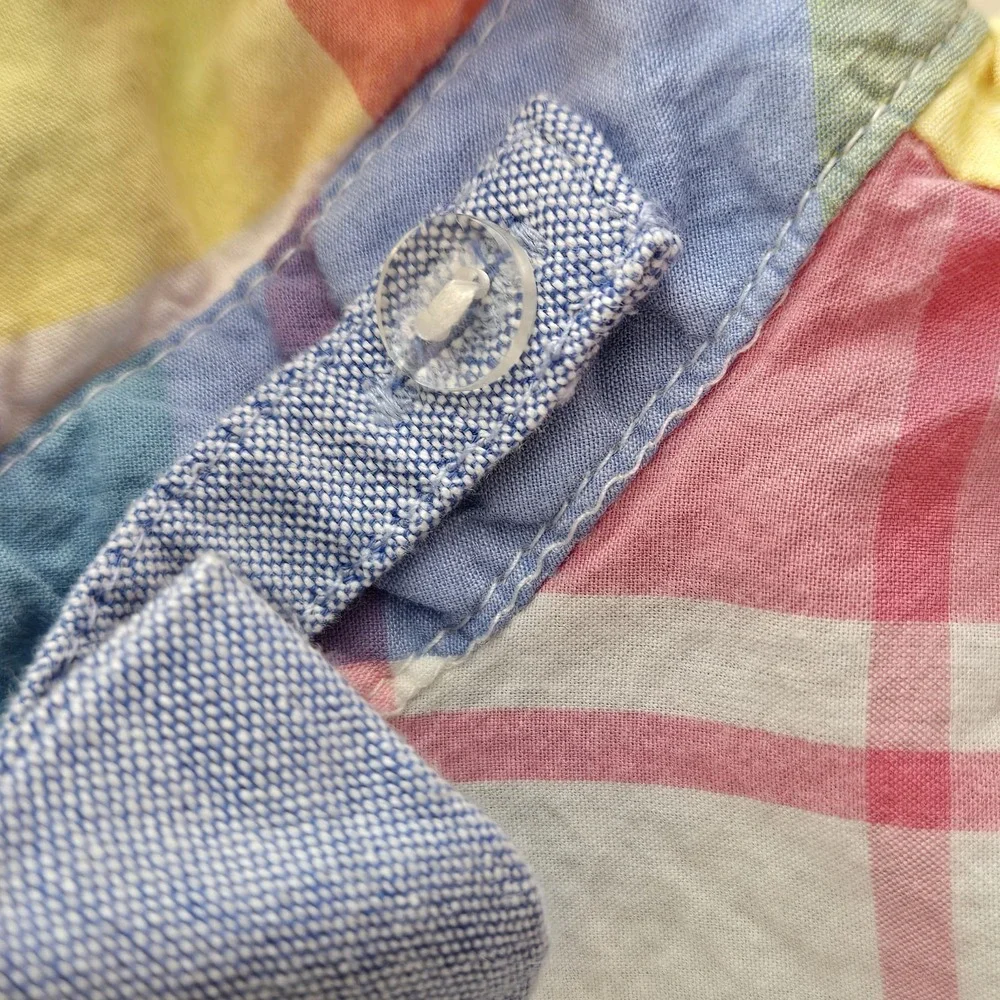 Tommy Bahama Boy's Plaid Button‎ Down Shirt With Bow Tie Size 3t Cotton